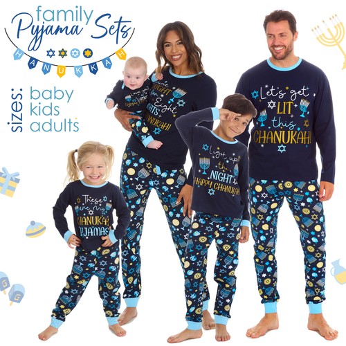 Pigiama chanukah famiglia - chanukah,